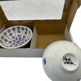 Handmade Turkish Ceramic Bowl Set – 10 cm Evil Eye Design
