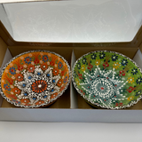 Handmade Turkish Ceramic Bowl Set – 15 cm Dantel Design