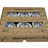Handmade Turkish Ceramic Bowl Set – Mini Oval Evil Eye Design