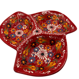 Handmade Turkish Ceramic Mixnut Plate – Red