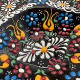 Handmade Turkish Ceramic Mixnut Plate – Black