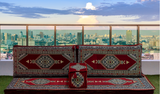 Arabian Majlis & Divan Set (Floor Cushions) Dark Red