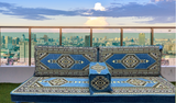 Arabian Majlis & Divan Set (Floor Cushions) Blue