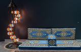 Arabian Majlis & Divan Set (Floor Cushions) Blue