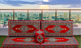 Arabian Majlis & Divan Set (Floor Cushions) Red Palace