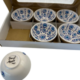 Handmade Turkish Ceramic Bowl Set – 5cm Evil Eye Design