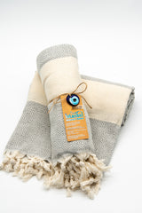 Turkish Cotton Towel - Grey