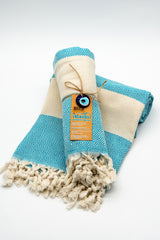 Turkish Cotton Towel - Blue
