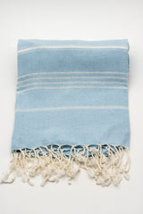 Turkish Cotton Towel - Baby Blue Sultan Series