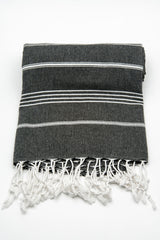 Turkish Cotton Towel - Black Sultan Series