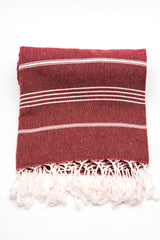Turkish Cotton Towel - Maroon Sultan Series