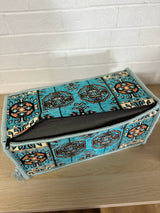 Aqua armrest cushion styled within a majlis floor seating setup as a supportive elbow rest