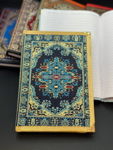 Handmade Fabric Notebook L - Navy Yellow