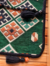 Unisex Kilim Messenger Bag Green