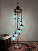 Turkish Floor Lamp with 7 Globes - C3B
