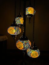 Turkish Floor Lamp with 5 Globes - RY