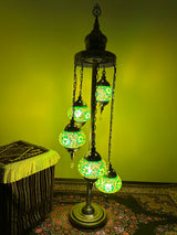 Turkish Floor Lamp with 5 Globes - FG