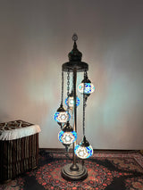Turkish Floor Lamp with 5 Globes - SBW
