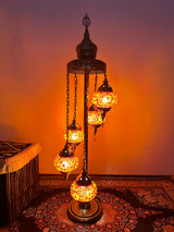 Turkish Floor Lamp with 5 Globes - FO