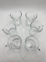 Handle Turkish Tea Glass Set - 6 Pieces
