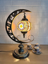 Crescent Moon Lamps - Brown Star
