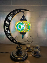 Crescent Moon Lamps - Yellow Star