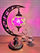 Crescent Moon Lamps - Purple Star