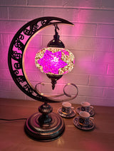 Crescent Moon Lamps - Purple Star