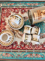 Gold Pattern Turkish Coffee Set
