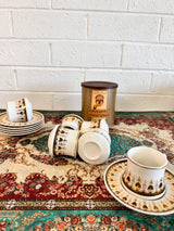 Gold Pattern Turkish Coffee Set