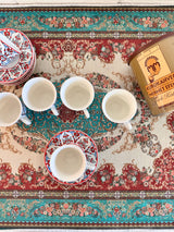 Red-Grey Turkish Coffee Set