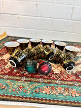 Black-Gold Espresso Cup Set