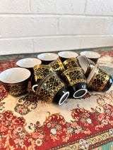 Black-Gold Espresso Cup Set