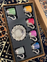 Colourful Porcelain Coffee Set