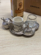 Sena Turkish Coffee Set - Single Silver