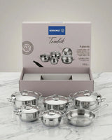 Korkmaz Tombik 9 Piece Stainless Steel Cookware Set