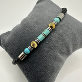 Titanium & Turquoise Leather Bracelet – IAB-B6