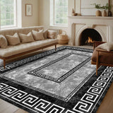Greek Key Border Rug
