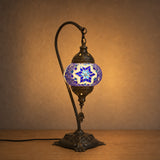 Swan Lamps - Blue Star — lit