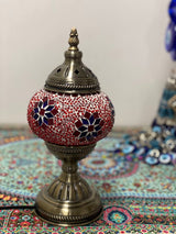 Table Lamps - Red-Blue Flower