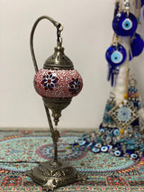 Swan Lamps - Red Blue Flower