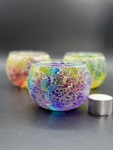 Mosaic Candle Holders - Rainbow Crackle