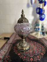 Table Lamps - Pink Crackle