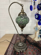 Swan Lamps Mosaics - Green Crackle