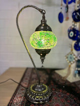 Swan Lamps Mosaics - Green Crackle