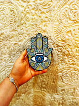 Hamsa Hand - Green & Yellow