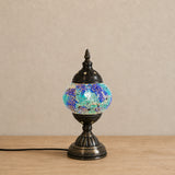 Table Lamp - Blue Crackle — unlit