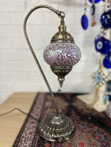 Swan Lamps Mosaics - Pink Crackle