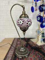 Swan Lamps Mosaics - Pink Red Flower