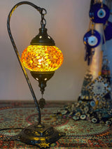 Swan Lamps - Gold Flower